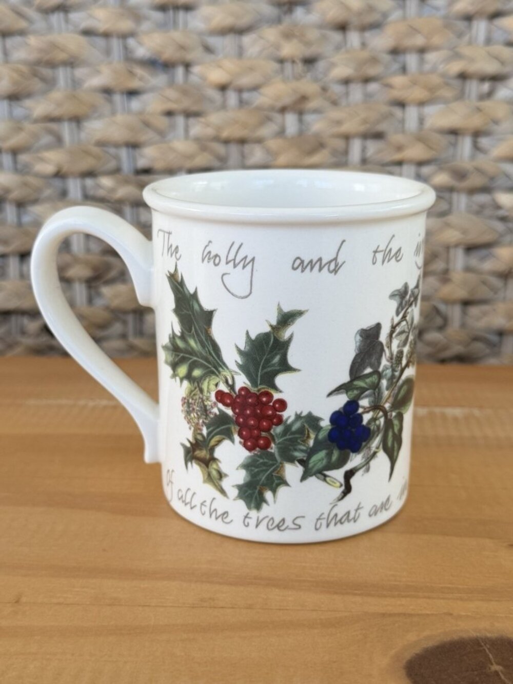 Vintage Portmeirion “The Holly And The Ivy” Christmas Mug Made In England